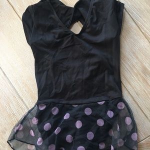 Black ballet leotard